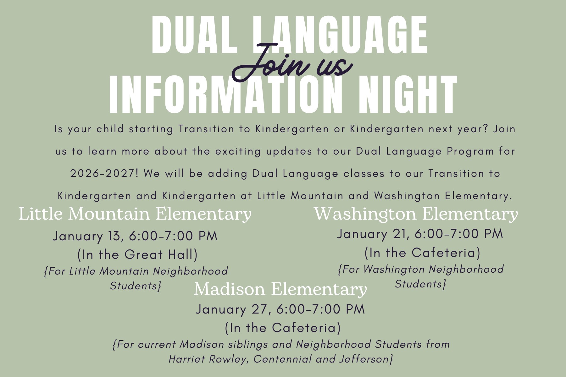 English Dual Language Add